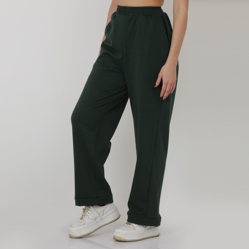 THE SHEIN STREET Solid Women Green Track Pants  Buy THE SHEIN STREET Solid  Women Green Track Pants Online at Best Prices in India  Flipkartcom