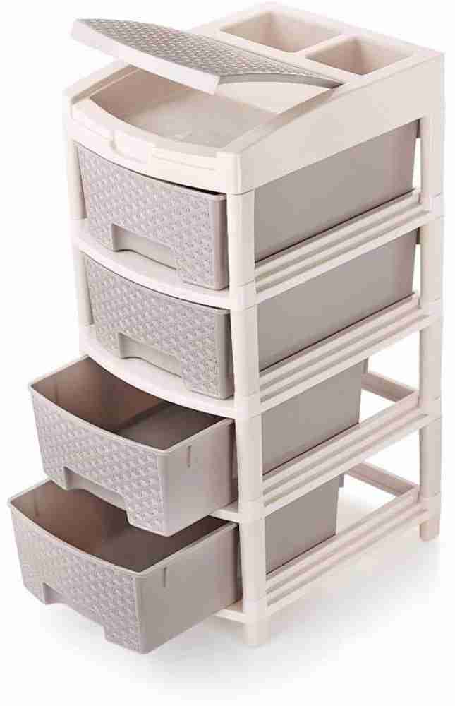 Tileon Multipurpose Storage Rack, with Drawer Cabinet and 2-Storage  Baskets, for Living Room, Home Office, Kitchen WYHDRA115 - The Home Depot