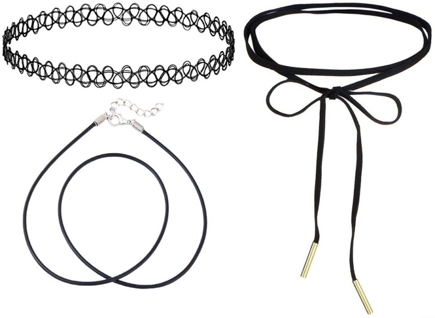 Sorellaz Womens Fishing Line Weave Choker Necklace Set: Pack of 3