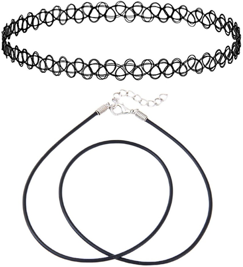 Sorellaz Womens Fishing Line Weave Choker Necklace Set: Pack of 2 Plastic  Choker Price in India - Buy Sorellaz Womens Fishing Line Weave Choker  Necklace Set: Pack of 2 Plastic Choker Online