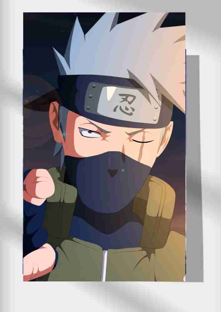 Kakashi Hatake Self Adhesive Laminated Poster, Naruto Shippuden Wallpaper, Sticker For Gaming Room