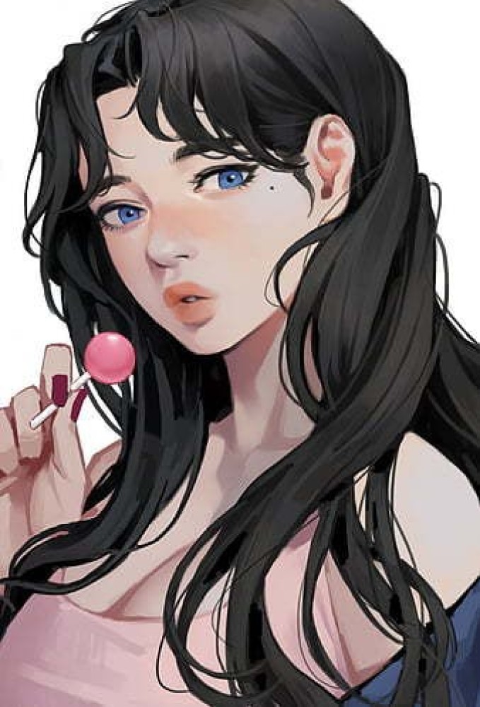 Anime Girls Original Characters Black Hair Looking At Viewer Fangs Hd Matte  Finish Poster F01 Paper Print  Animation  Cartoons posters in India   Buy art film design movie music nature