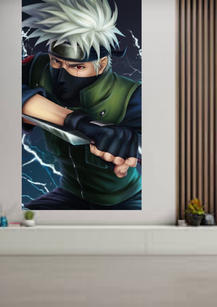 Kakashi Hatake Self Adhesive Laminated Poster, Naruto Shippuden Wallpaper, Sticker For Gaming Room