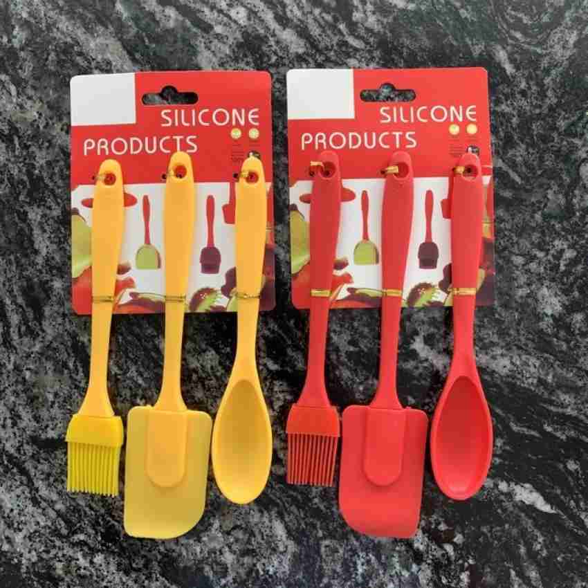 6pcs Silicone Kitchen Utensils Set Including Scraper And Oil Brush, Baking  Tool Cake Cream Spatula