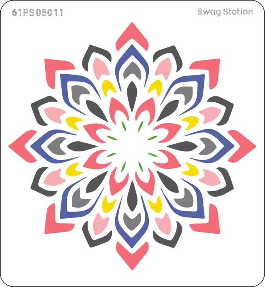 Eva Mandala Stencil Reusable Mandala Wall Stencil Designs Indian