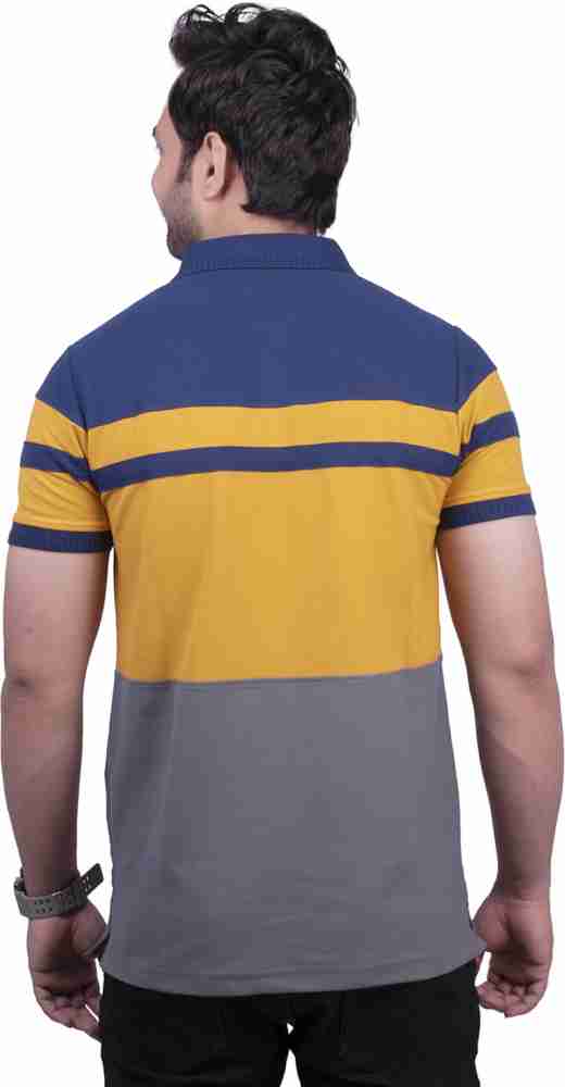 4 Four Squares Colorblock Men Polo Neck Multicolor T-Shirt - Buy 4 Four  Squares Colorblock Men Polo Neck Multicolor T-Shirt Online at Best Prices  in India