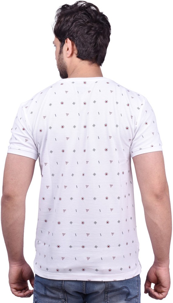 Buy Four Squares Pure Cotton Men's T Shirt (Light Pink_40) at