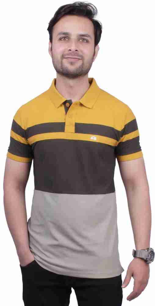 4 Four Squares Colorblock Men Polo Neck Multicolor T-Shirt - Buy 4 Four  Squares Colorblock Men Polo Neck Multicolor T-Shirt Online at Best Prices  in India