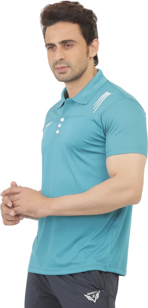 REECK Sporty Men Polo Neck Blue T-Shirt - Buy REECK Sporty Men