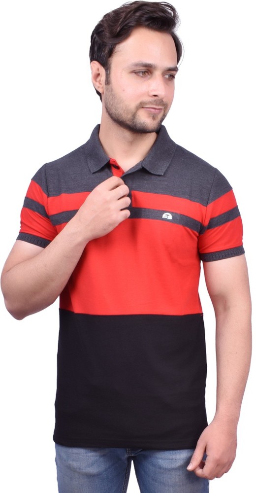 4 Four Squares Colorblock Men Polo Neck Multicolor T-Shirt - Buy 4 Four  Squares Colorblock Men Polo Neck Multicolor T-Shirt Online at Best Prices  in India