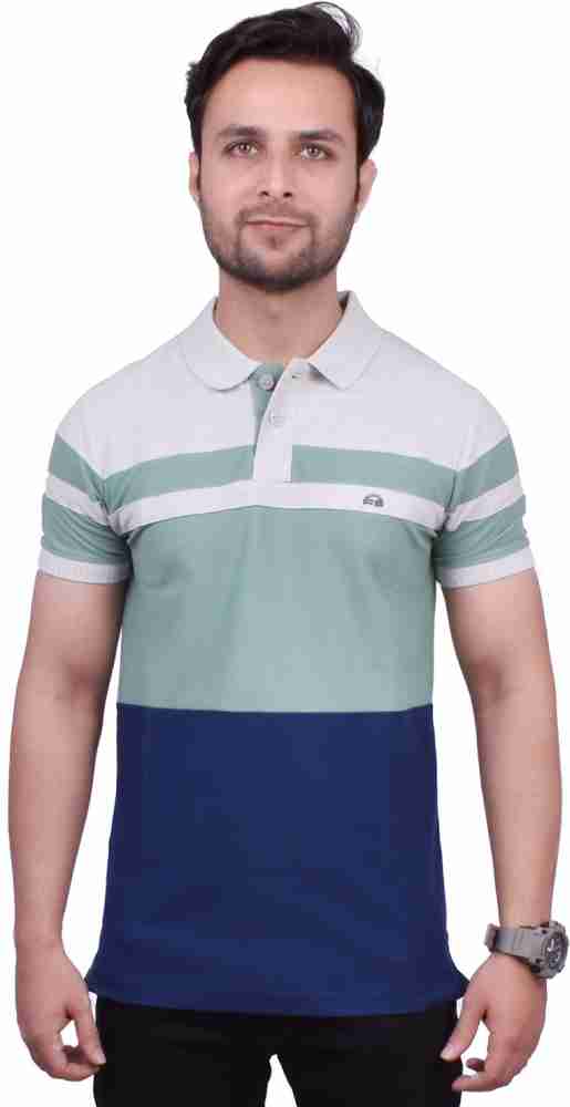 4 Four Squares Colorblock Men Polo Neck Multicolor T-Shirt - Buy 4 Four  Squares Colorblock Men Polo Neck Multicolor T-Shirt Online at Best Prices  in India