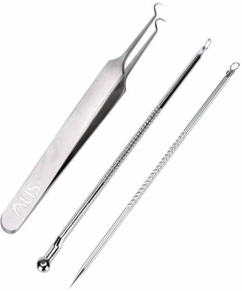  Professional Facial Blackhead Remover Tweezers,3Pcs