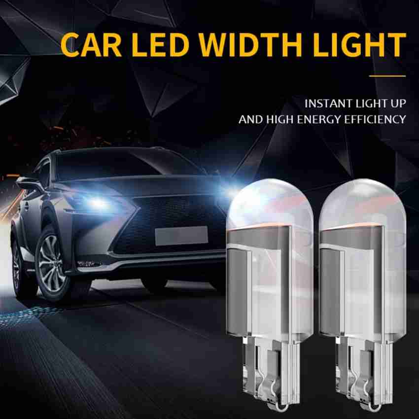 Golden Fox T10-COB Universal Glass Enclosed T10 W5W LED Parking Light Super  Bright White Light Interior Pilot License Plate Dome Indicator Lamp Bulb  for Car Bike and Motorcycle (2W, White, 2 PCS)