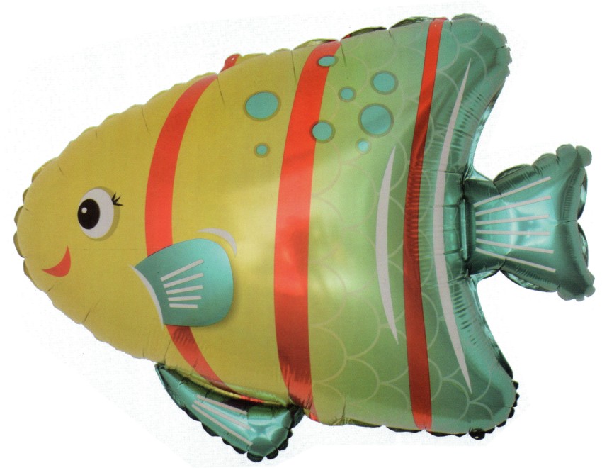Party Pack Printed Fish Theme 26 inch foil balloon