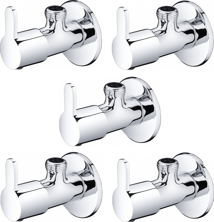 PLNJAR by Stainless Steel 5 Pcs Combo Faucet Angle Valve Long Lasting Water Tap Building Materials And Supplies Best Plumbing Bathroom and Kitchen