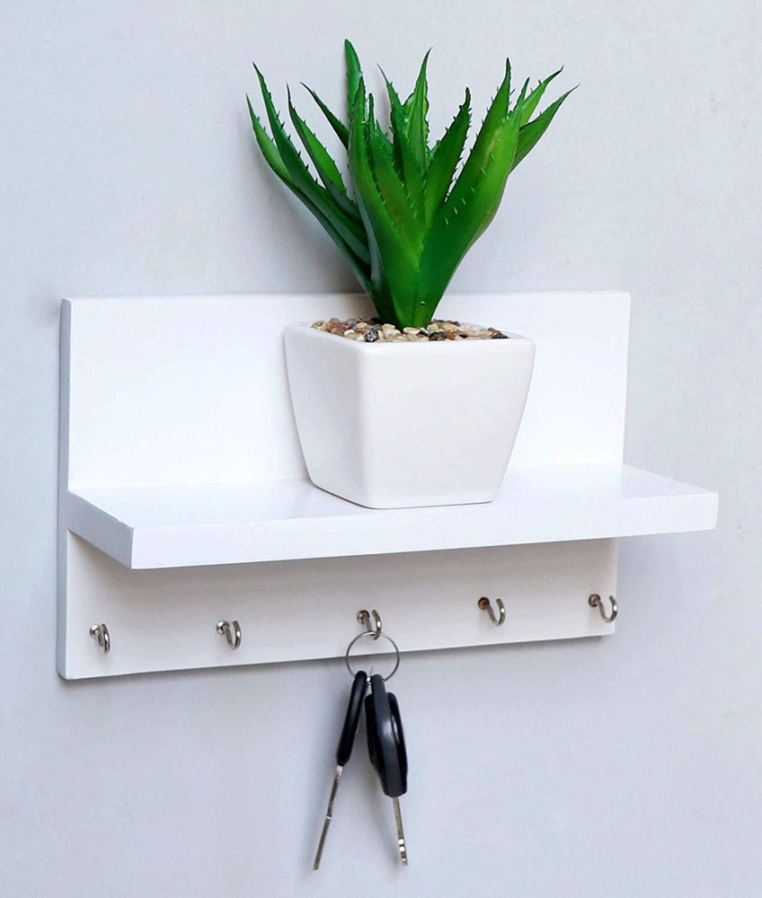 Extend Crafts Wooden wall mounted key holder for wall shelf and