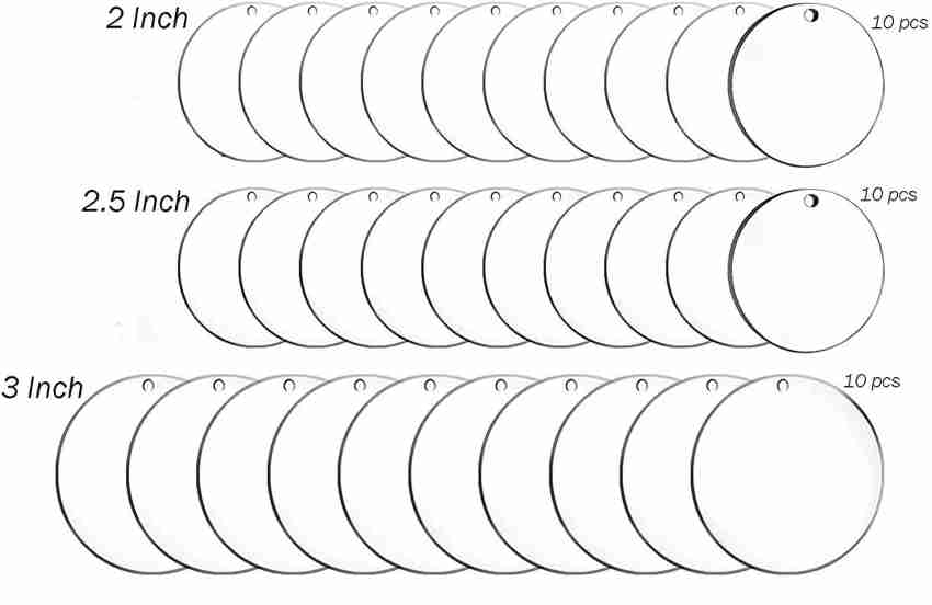 2/5/10pcsTransparent Acrylic Round Plate Ring Circular Sheet