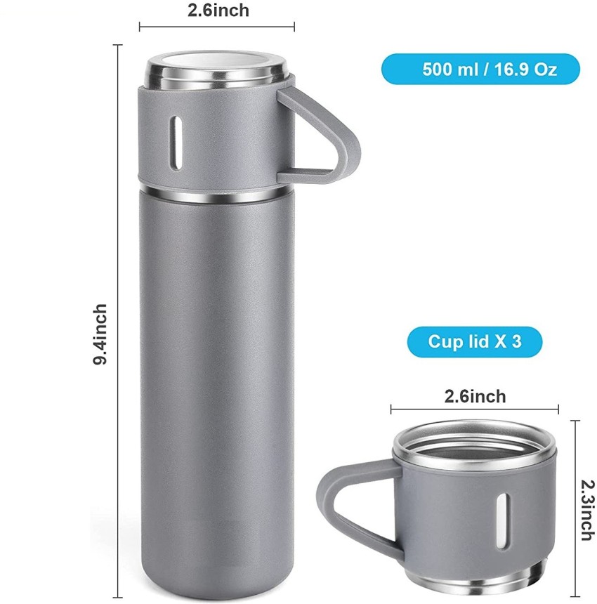 1 Set 500ml/16.9oz Stainless Steel Vacuum Coffee Cup - 1 Cup With