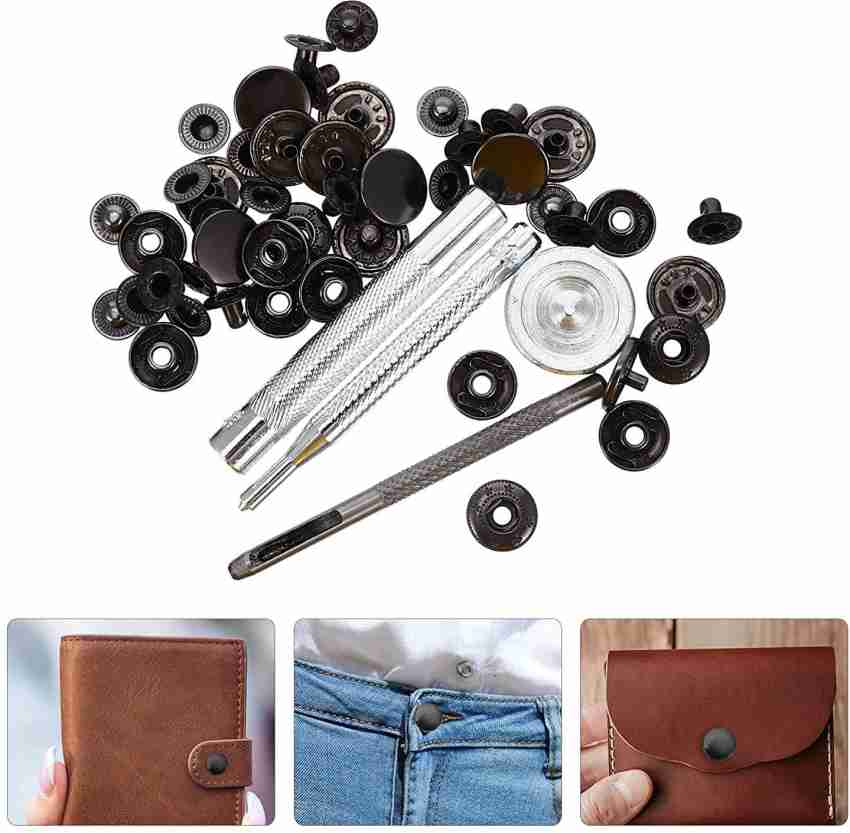 150 Sets Leather Snap Fastener Tool Kit Metal Snaps Button Double