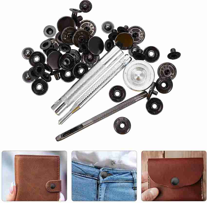 Metal Snap Fastener Buttons Wallet