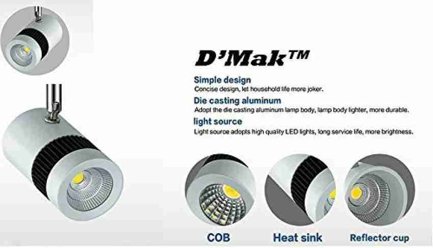 D'Mak 9 Watt Round LED Track Light Warm White Focus Light for (Set 10) POP/  Recessed Ceiling Lamp Price in India - Buy D'Mak 9 Watt Round LED Track  Light Warm White