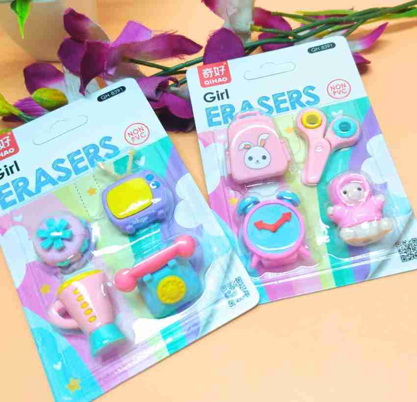 6pcs Art Eraser Set, Pencil Exam & Art Erasers, 2B Eraser, Great Prize