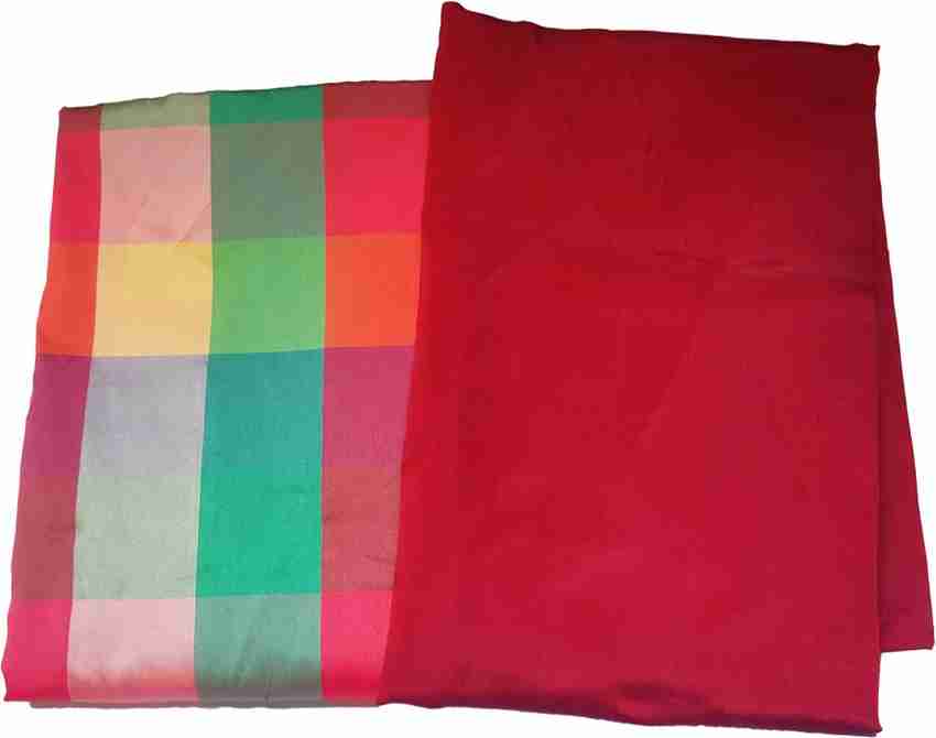 Checked churidar material top