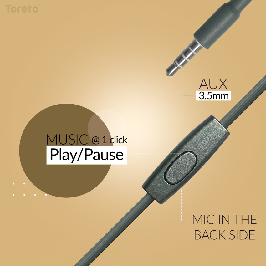 Toreto wired top earphones