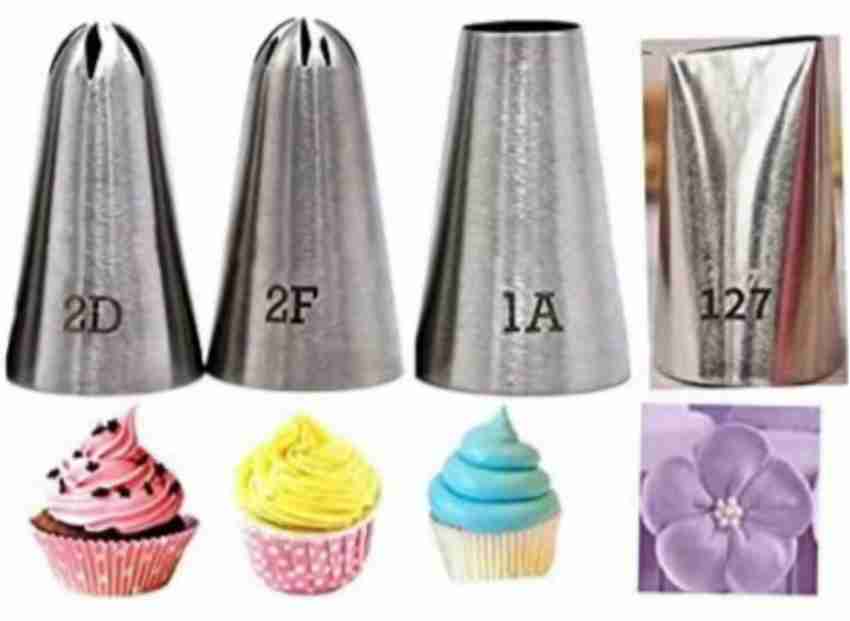 Bulky Buzz Best of Baking 4 PCS Large Piping Tips Set Cupcake