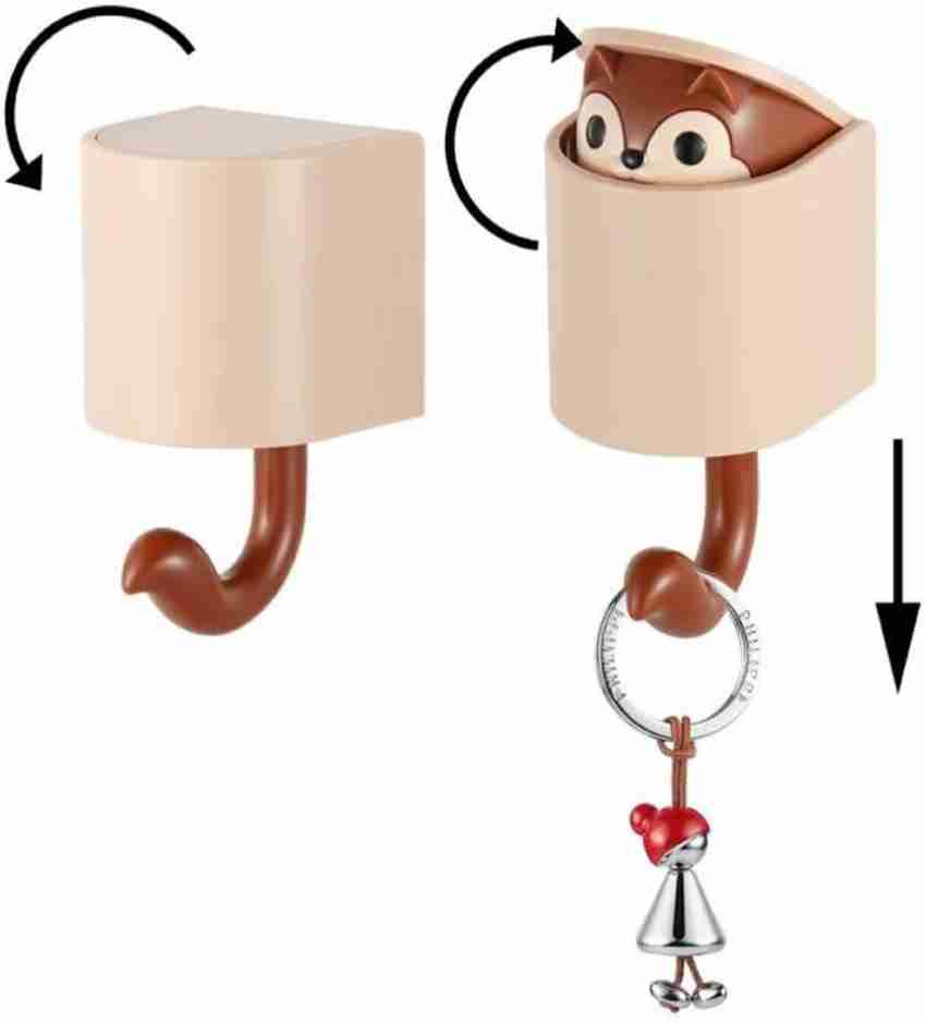 2pcs Wall Door Hook Hanger Cast Iron Cat Dog Head Design Hat Key Bag Hanging Hooks for Coffee Studio Bar Shop, Size: 14, Other