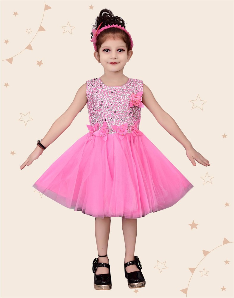 Kidotsav Baby Girls Midi Knee Length Party Dress Price in India