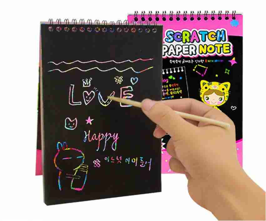 ARVANA Sketch Scratch Paper Note Drawing Book for kids painting