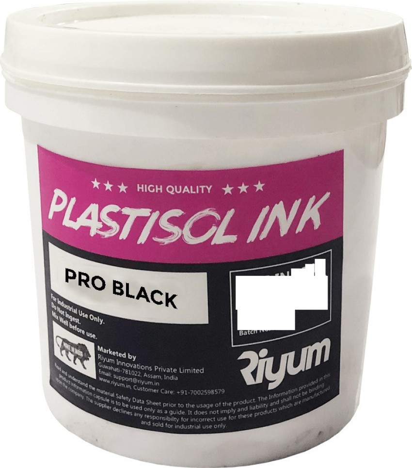 Riyum Screen Printing CMYK Plastisol Premium Ink Black 
