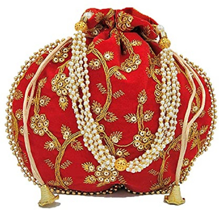 YaaYi Velvet Potli Bags for Girls Stylish Latest Ladies Purse