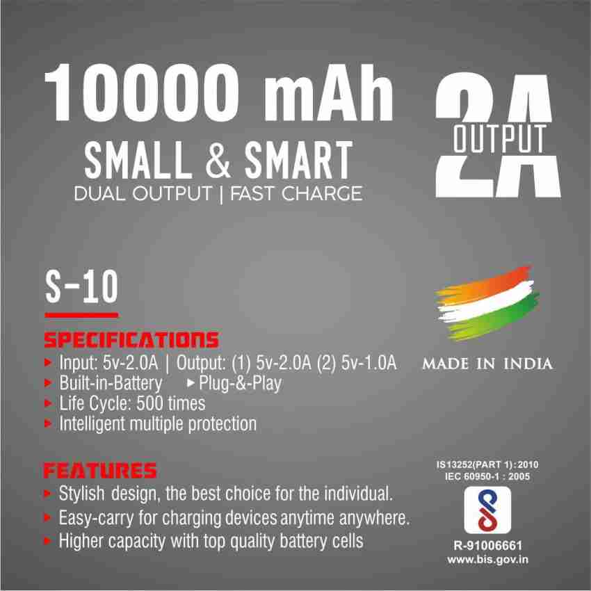 Robotek 10000 mAh Power Bank Price in India - Buy Robotek 10000 mAh Power  Bank online at