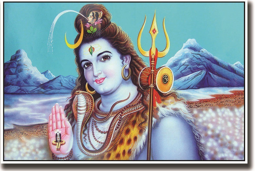 Shiv God and Himalayas ON GOOD QUALITY HD QUALITY WALLPAPER POSTER