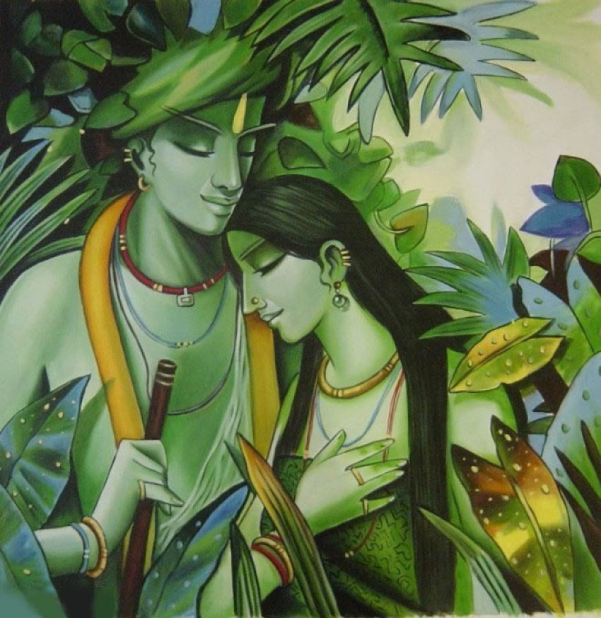 Download Divine Love Of Radha Krishna | Wallpapers.com