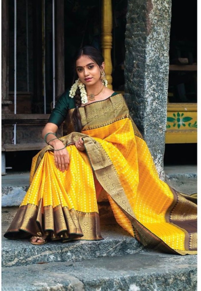 Buy Stylish Yellow Sarees Online In India At Upto 70% Off