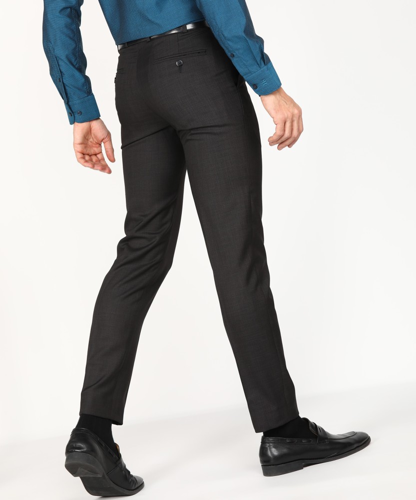 Buy Next Look Men Grey Slim Fit Solid Formal Trousers online  Looksgudin