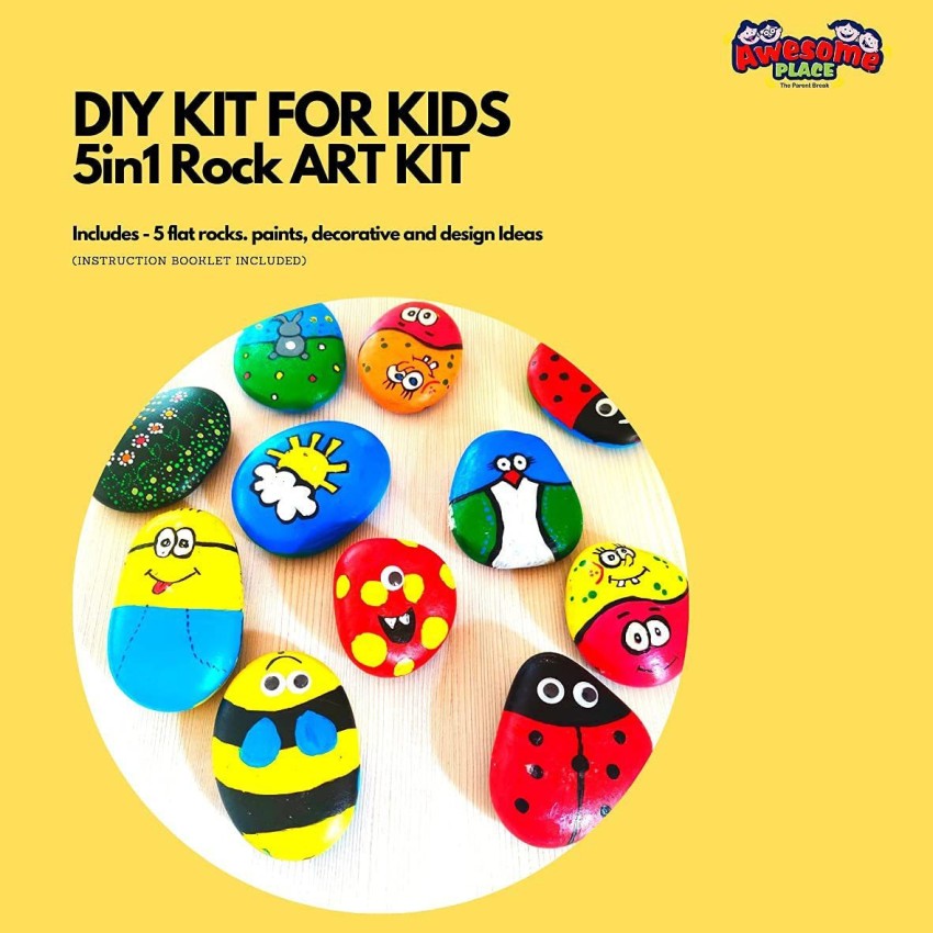 Creativity for Kids Glow In The Dark Rock Painting Kit - Paint 10