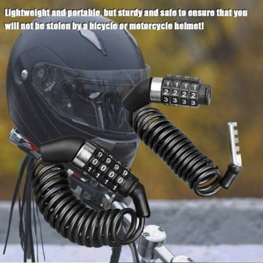 Speed Ride 4 Digits Combination Multipurpose Spring Number Lock for Bikes Helmets Luggage Color Black 4 Digits Combination Multipurpose Spring Number Lock for Bikes Helmets Luggage Color Black Cable L...