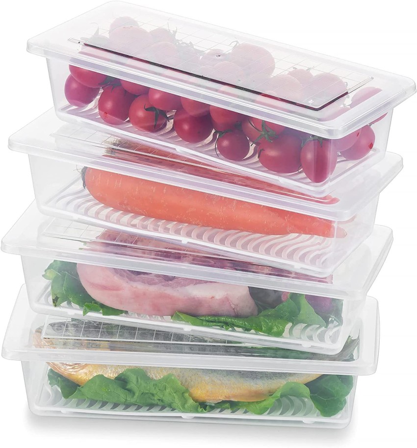 Scholify Fridge Box Organizer Storing Fish, Meat, Vegetables (1500ML) (Pack  of 3) Storage Box Price in India - Buy Scholify Fridge Box Organizer  Storing Fish, Meat, Vegetables (1500ML) (Pack of 3) Storage