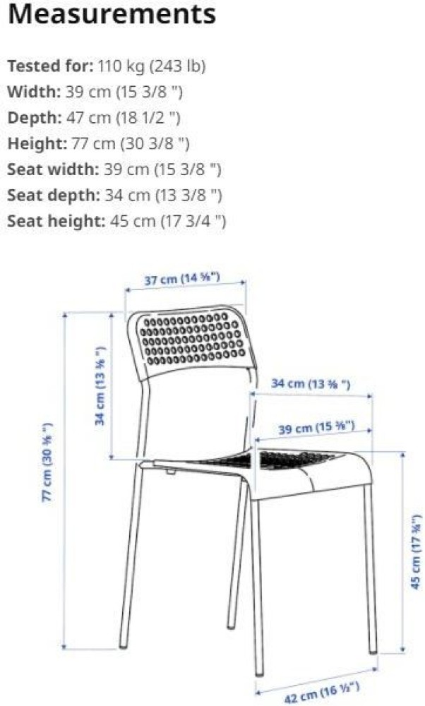 Ikea discount white chair