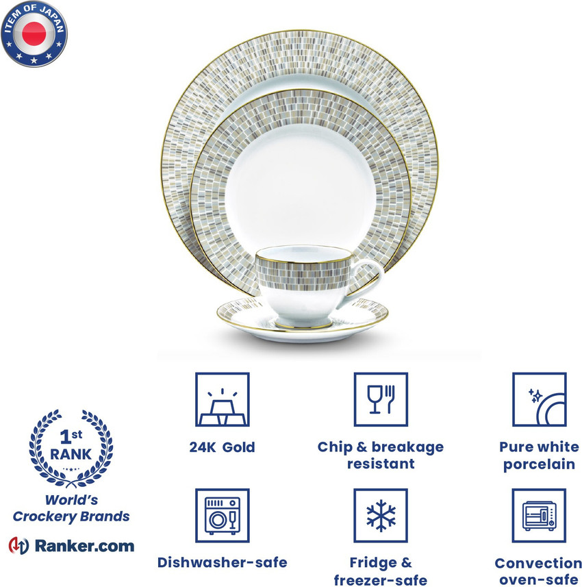 Noritake Pack of 37 Porcelain Dinner Set Price in India Buy