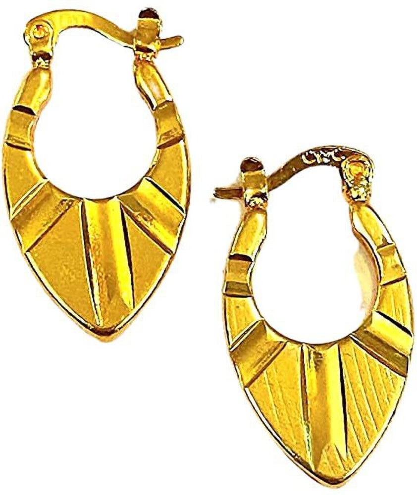 Buy VAMA FASHIONS Gold Plated Kaju Kan Bali Hoop Earrings Gold Boys and Men  Online at Best Prices in India  JioMart