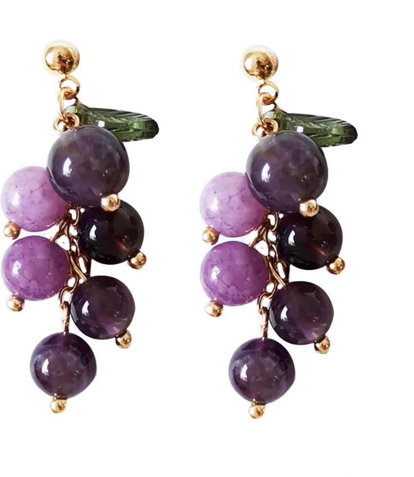 Purple on sale grape earrings