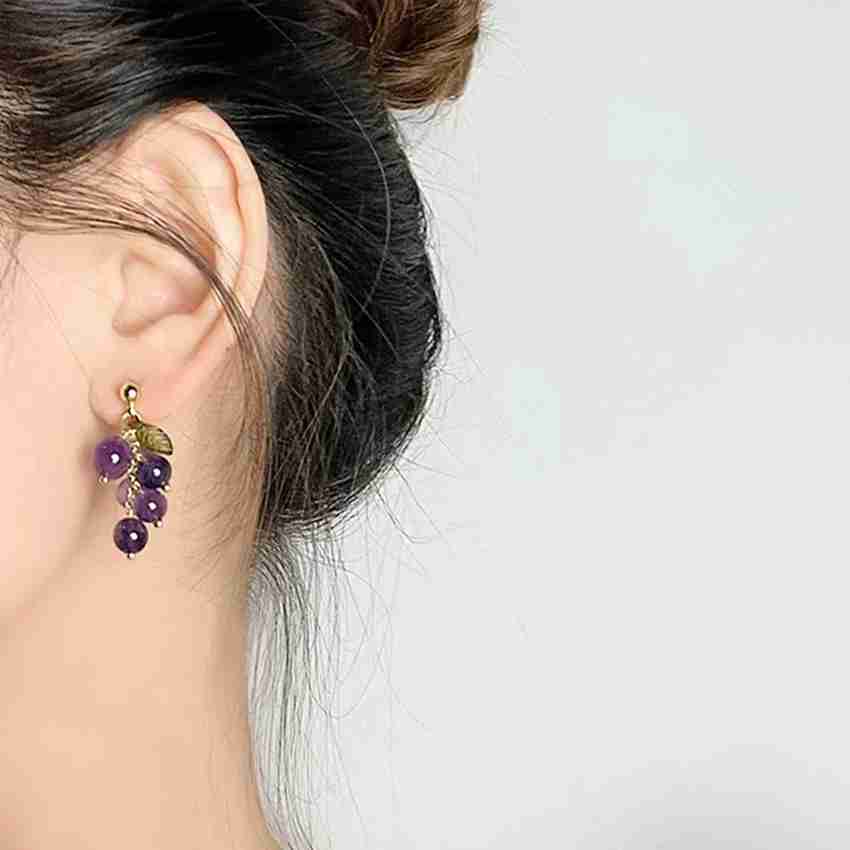 Purple grape outlet earrings