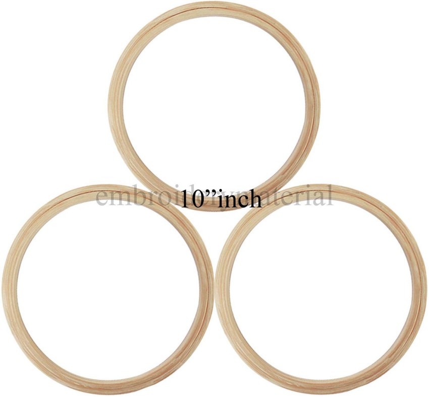 6 Pieces 3 Inch to 10 Inch Embroidery Hoops Bamboo Circle Cross Stitch Hoop  Ring