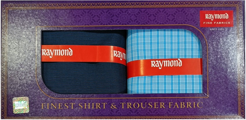 Raymond Fabrics Makers Mens Combo of Unstitched Poly Cotton Plain Shirt  and Trouser Fabric Set  Gift Pack  Shop online at low price for Raymond  Fabrics Makers Mens Combo of Unstitched