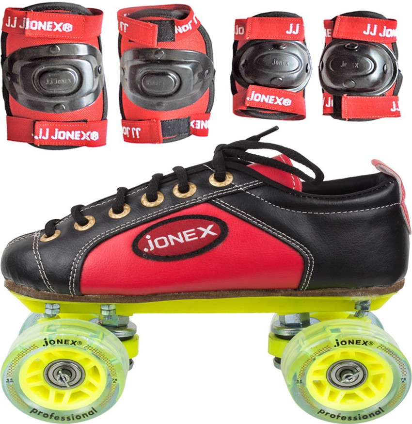 JONEX Professional shoe skate Combo with knee and elbow Guards and Free skate bag size 3 Kids 22.5 cms Age 10 11 Skating Kit Buy JONEX Professional shoe skate Combo with knee